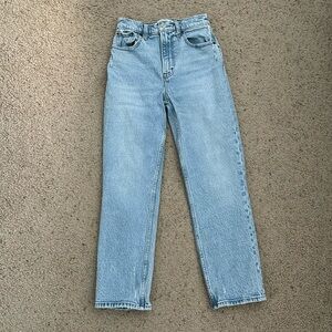 Abercrombie Curve Love The 90s Straight Ultra High Rise Jeans Extra Short